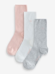 Rose - Calvin Klein Soft Cotton Rolltop Crew Socks 3 Pack - Image 2 de 5