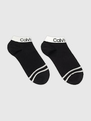 Calvin Klein Logo Stripe Trainers Socks 2 Pack - Bild 1 von 2