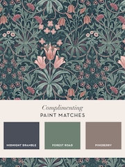 William Morris At Home Midnight Woodland Weeds 10M Wallpaper - Image 4 of 5