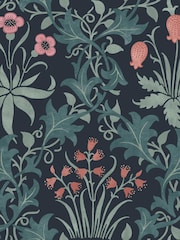 William Morris At Home Midnight Celandine 10M Wallpaper - Image 2 of 5