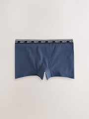 Pink/Blue Stripe Boyshort Cotton Logo Knickers 4 Pack - Image 4 of 7