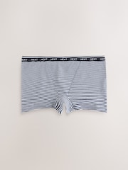 Pink/Blue Stripe Boyshort Cotton Logo Knickers 4 Pack - Image 5 of 7