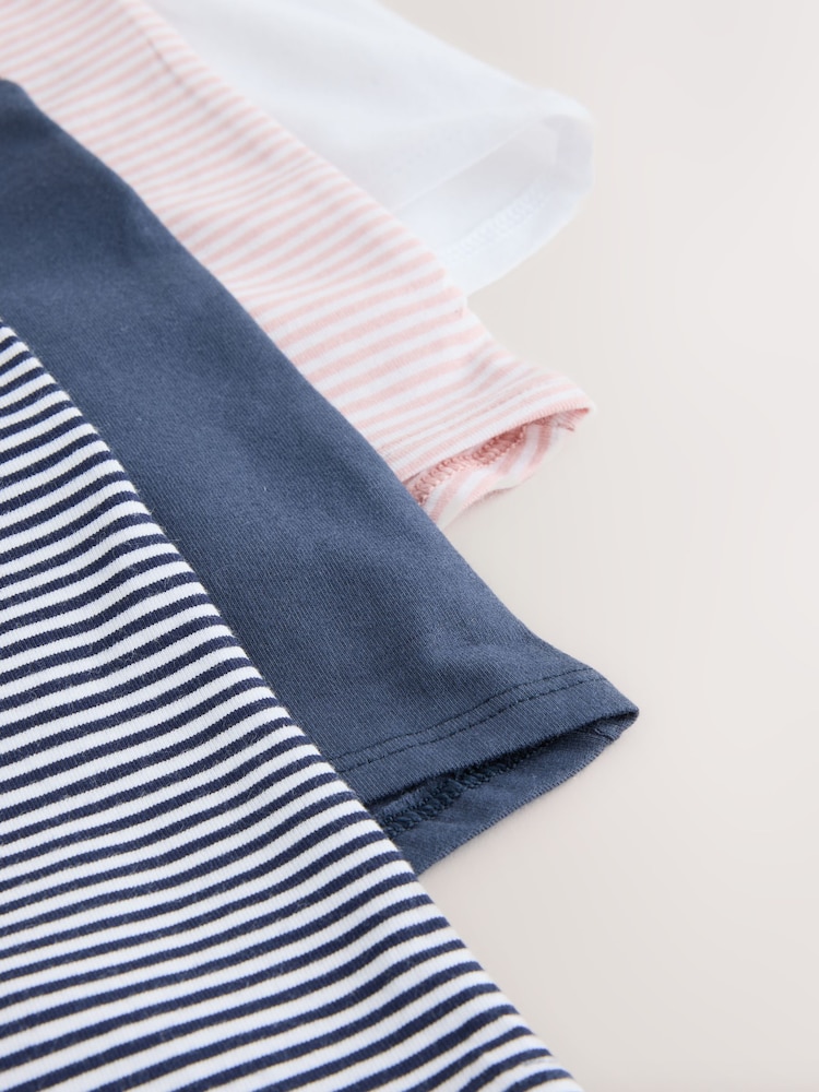 Pink/Blue Stripe Boyshort Cotton Logo Knickers 4 Pack - Image 7 of 7 Pink/Blue Stripe Boyshort Cotton Logo Knickers 4 Pack - Image 7 of 7