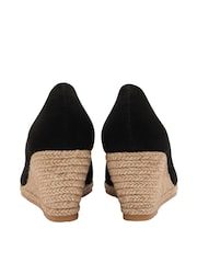Lotus Black Wedge Espadrille Shoes - Image 3 of 4
