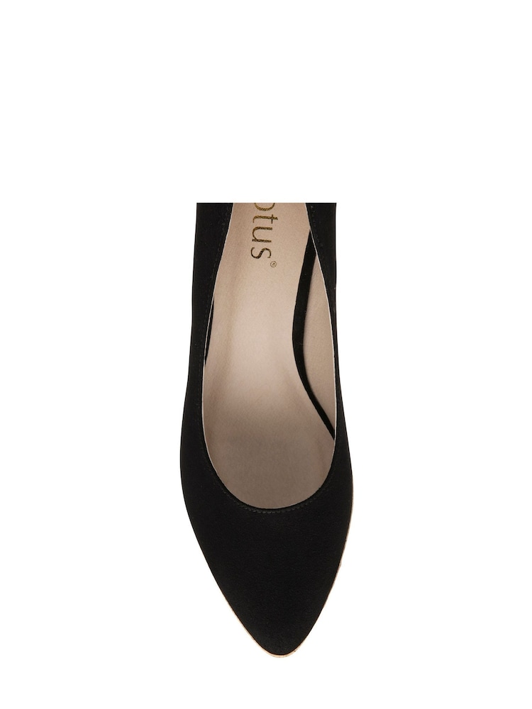 Lotus Black Wedge Espadrille Shoes - Image 4 of 4