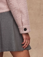 Pink Boucle Cropped Boxy Jacket - Image 5 of 8