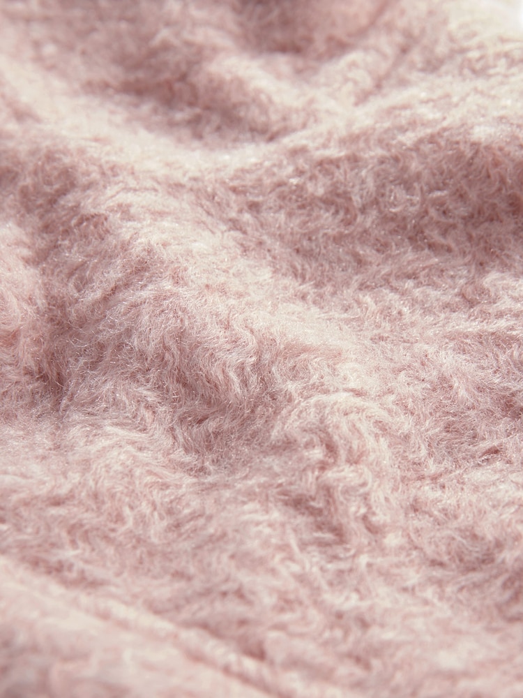 Pink Boucle Cropped Boxy Jacket - Image 7 of 8