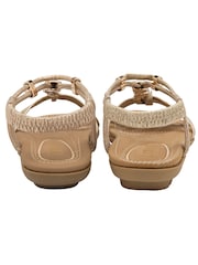 Lotus Gold Casual Open Toe Holiday Sandals - Image 3 of 4