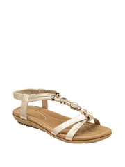 Lotus Silver Casual Open Toe Holiday Sandals - Image 1 of 4