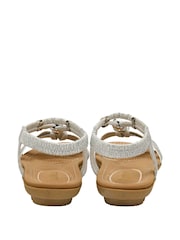 Lotus Silver Casual Open Toe Holiday Sandals - Image 3 of 4