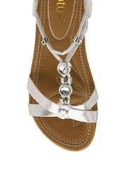 Lotus Silver Casual Open Toe Holiday Sandals - Image 4 of 4