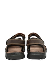 Lotus Brown Chrome Casual Mens Sandals - Image 3 of 4
