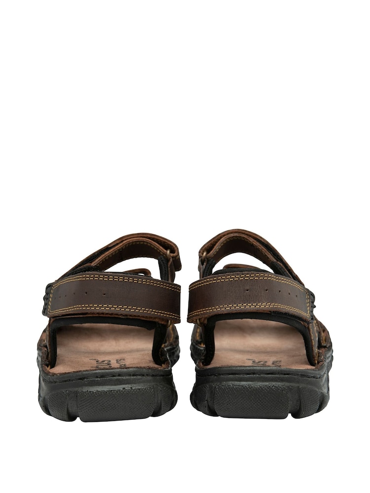 Lotus Brown Chrome Casual Mens Sandals - Image 3 of 4