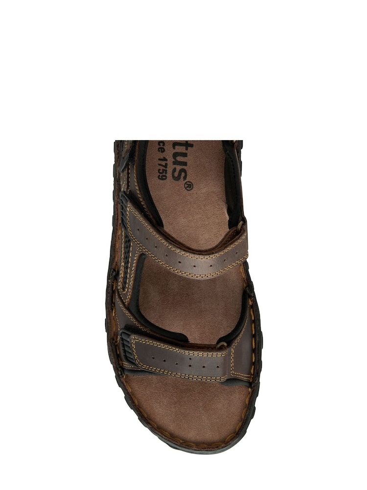 Lotus Brown Chrome Casual Mens Sandals - Image 4 of 4