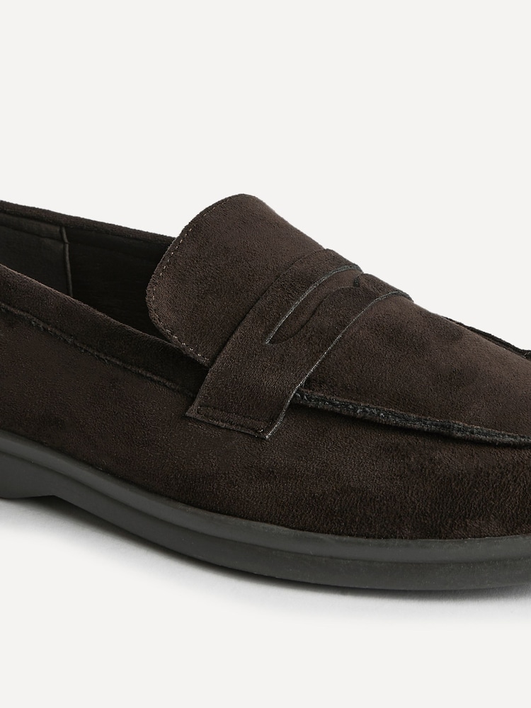 Linzi Brown Wide Fit Request Wide Fit Classic Loafers With Front Tab - Image 5 of 5 Linzi Brown Wide Fit Request Wide Fit Classic Loafers With Front Tab - Image 5 of 5