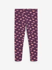 Pink/Purple Rainbow/Ochre Yellow Spot Leggings 5 Pack (3-16yrs) - Image 6 of 8