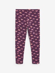 Pink/Purple Rainbow/Ochre Yellow Spot Leggings 5 Pack (3-16yrs) - Image 7 of 8