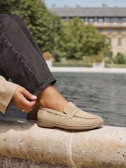 Linzi Cream Wide Fit Request Wide Fit Classic Loafers With Front Tab - Image 1 of 5