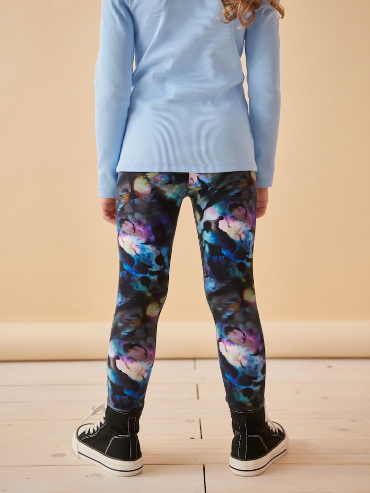 Blue Multi Printed Leggings (3-16yrs) - Image 3 of 7
