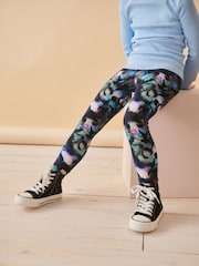 Blue Multi Printed Leggings (3-16yrs) - Image 4 of 7