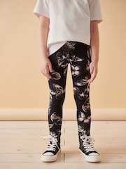 Black/White Butterfly Printed Leggings (3-16yrs) - Image 1 of 7