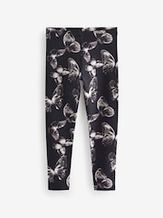 Black/White Butterfly Printed Leggings (3-16yrs) - Image 5 of 7