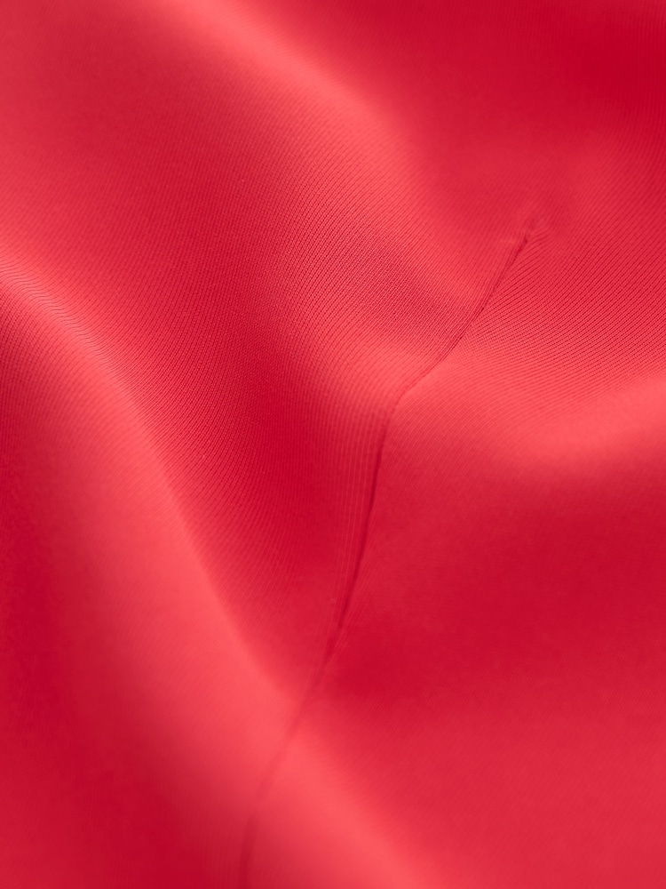 Red Relaxed Ruched Sleeve Blazer - Image 5 of 5