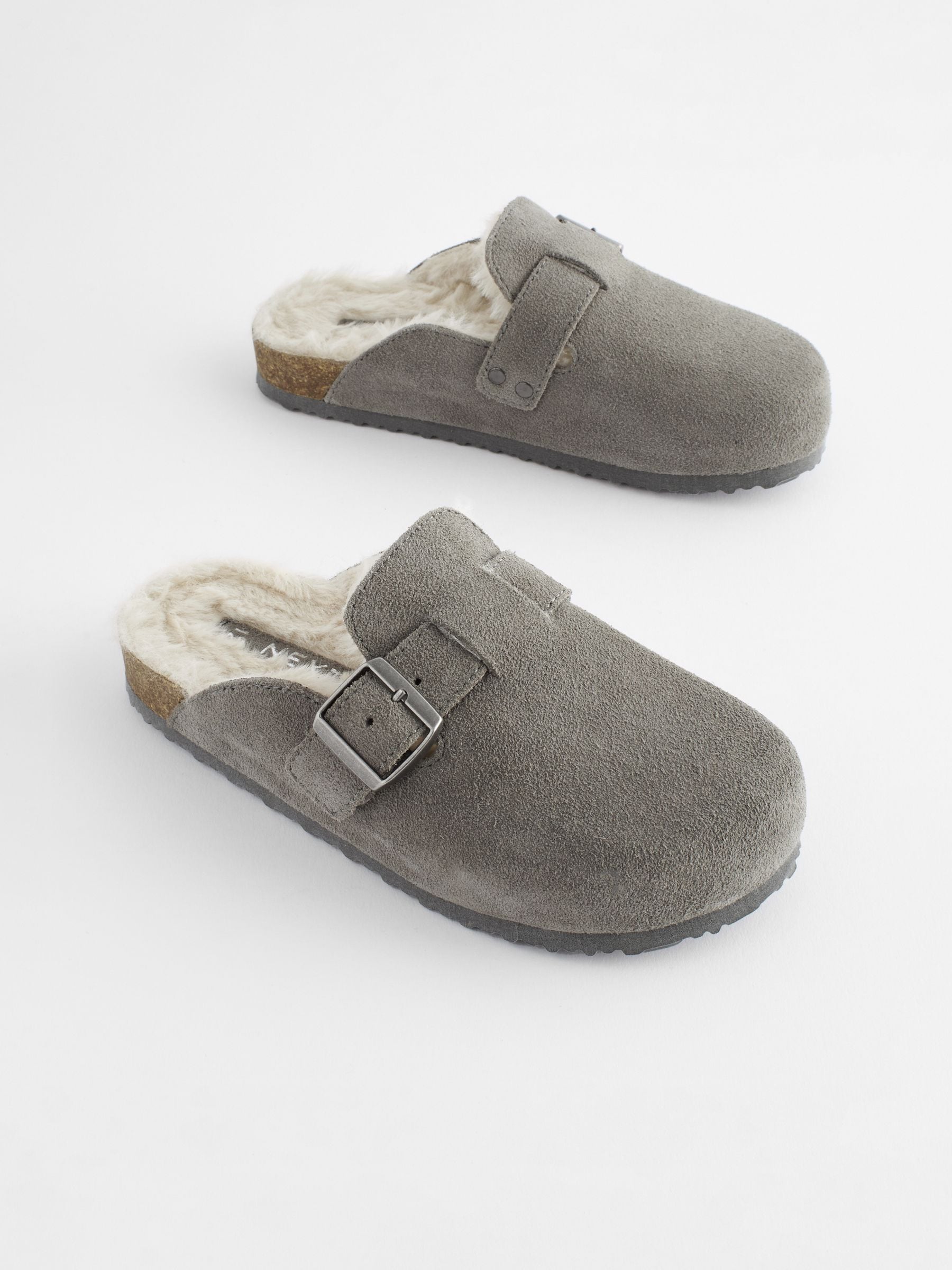 Buy Grey Suede Woven Clog from Next Canada