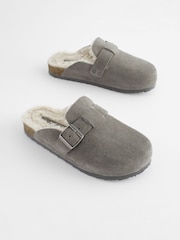 Grey Suede Clogs - Image 1 of 6