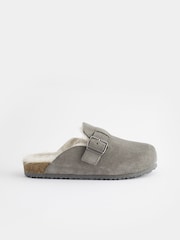Grey Suede Clogs - Image 2 of 6