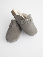 Grey Suede Clogs - Image 3 of 6