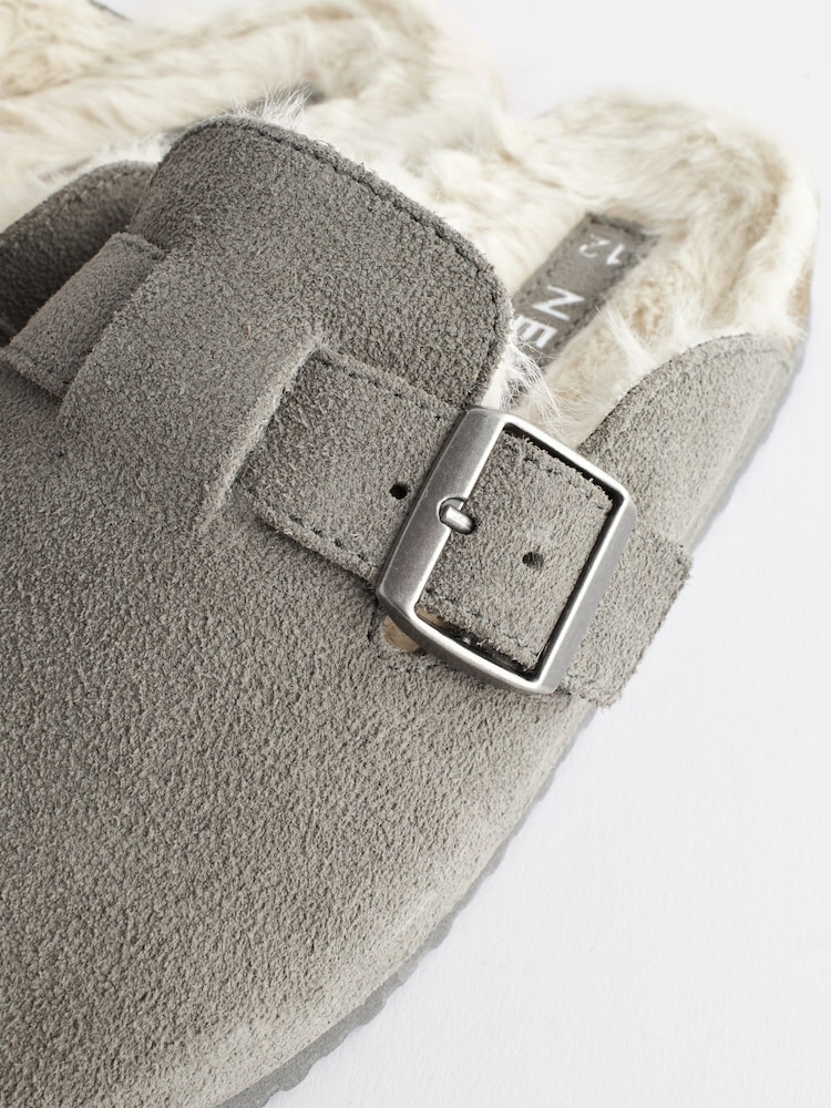 Grey Suede Clogs - Image 6 of 6 Grey Suede Clogs - Image 6 of 6