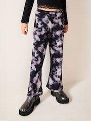 Black/White Mesh Flare Leggings (3-16yrs) - Image 2 of 7