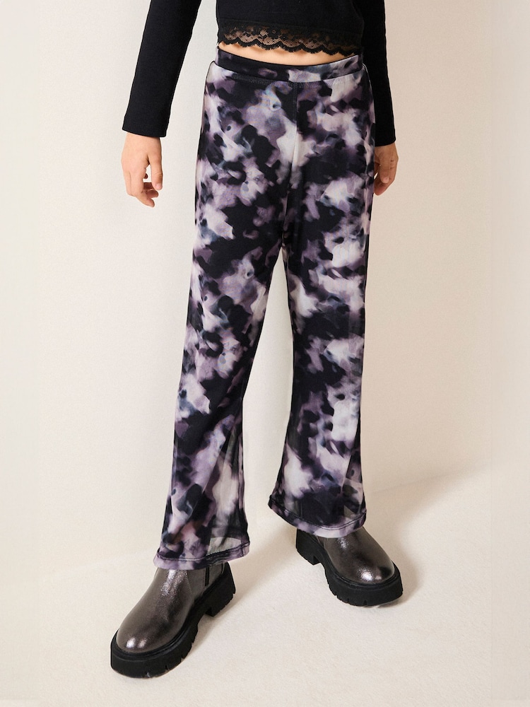 Schwarz/Weiß - Mesh-Leggings mit ausgestelltem Bein (3–16 J.) - Bild 2 von 7 Schwarz/Weiß - Mesh-Leggings mit ausgestelltem Bein (3–16 J.) - Bild 2 von 7