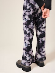 Black/White Mesh Flare Leggings (3-16yrs) - Image 4 of 7