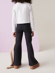 Black 1 Pack Rib Flare Leggings (3-16yrs) - Image 3 of 7