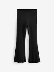 Black 1 Pack Rib Flare Leggings (3-16yrs) - Image 5 of 7