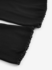 Black 1 Pack Rib Flare Leggings (3-16yrs) - Image 7 of 7