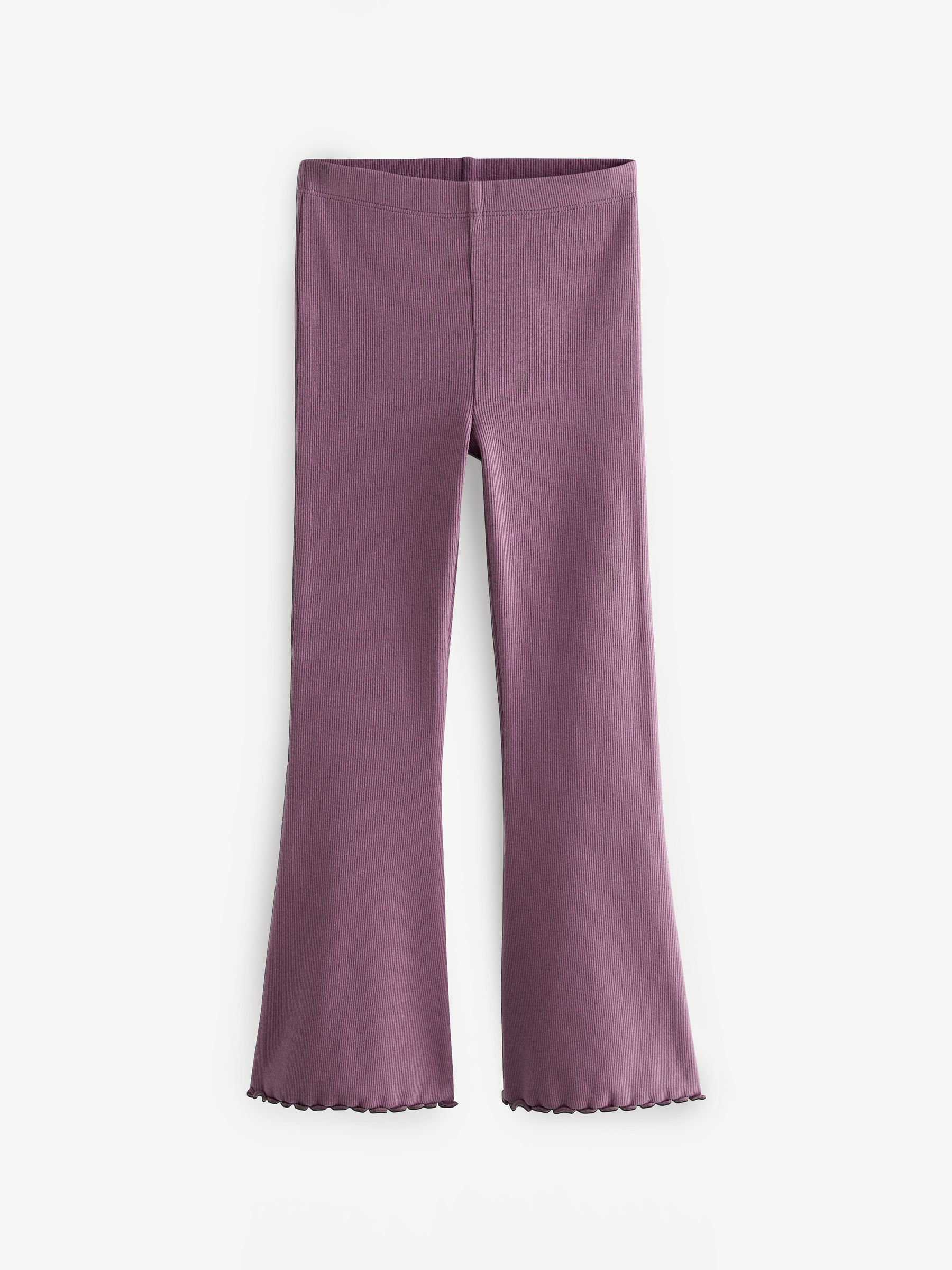 Pasterip sheer rib flared leggings