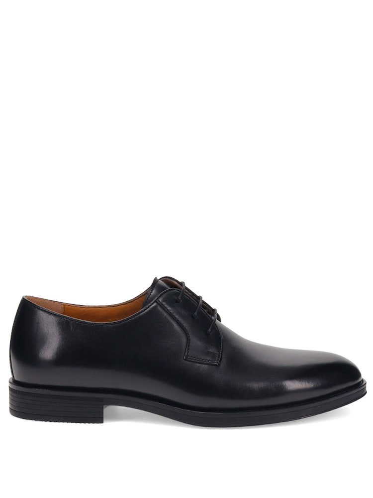 Jones Bootmaker Black Manchester Wide Leather Lace-ups Shoes - Image 1 of 5