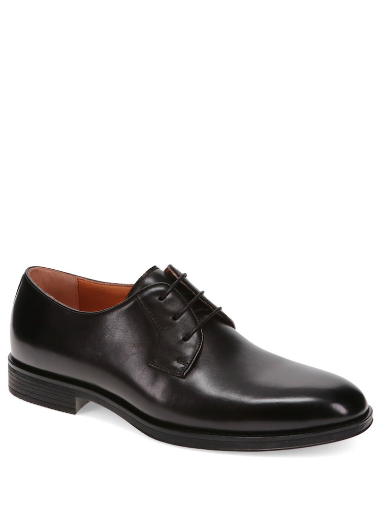 Jones Bootmaker Black Manchester Wide Leather Lace-ups Shoes - Image 2 of 5