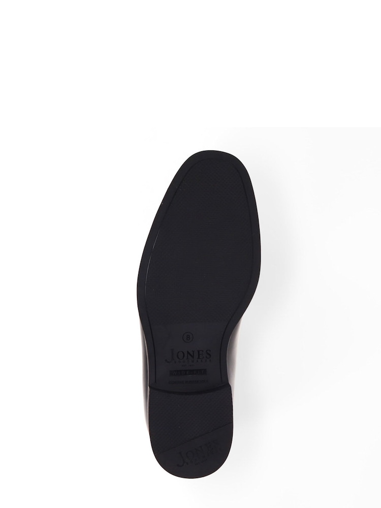 Jones Bootmaker Black Manchester Wide Leather Lace-ups Shoes - Image 5 of 5