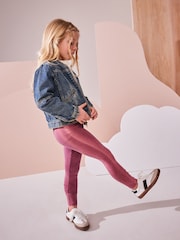 Berry Pink Denim Leggings (3-16yrs) - Image 2 of 7