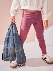Berry Pink Denim Leggings (3-16yrs) - Image 3 of 7