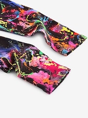 Black/Pink/Green Splat Printed Leggings (3-16yrs) - Image 6 of 6
