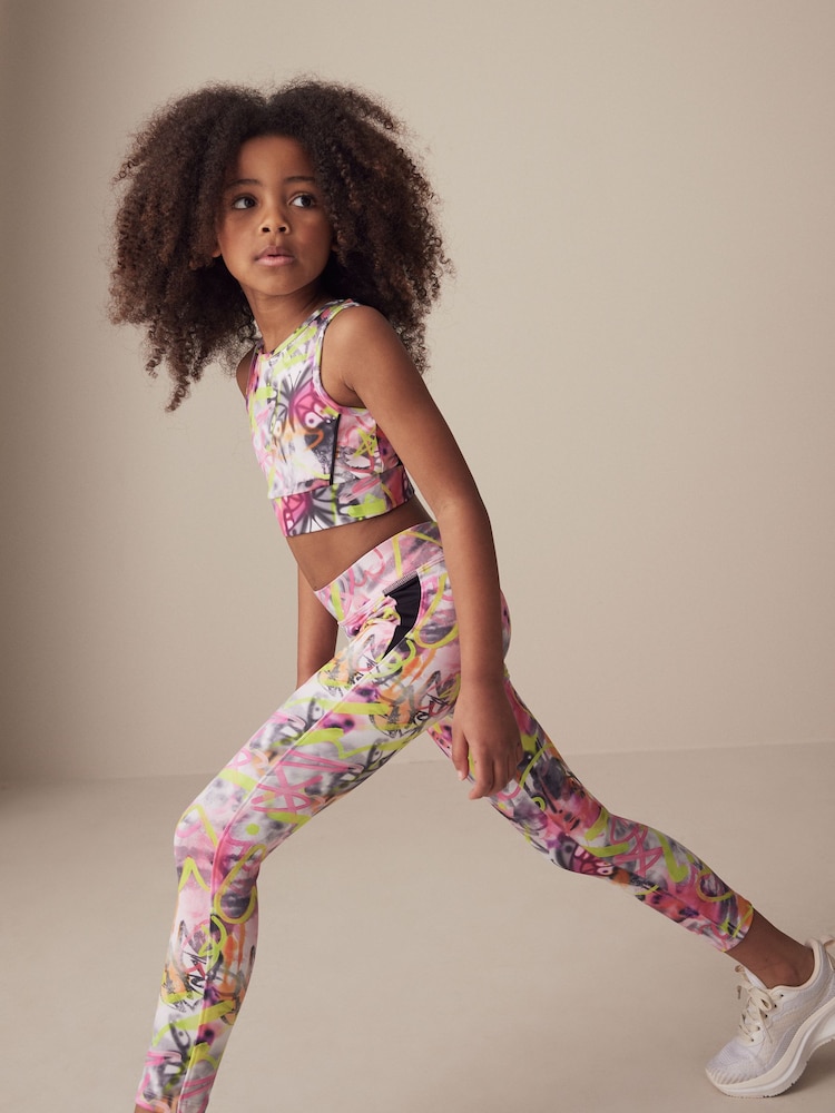 Multi Graffiti Sports Leggings (3-16yrs) - Image 2 of 8
