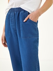 Roman Blue Petite Stretch Denim Trousers - Image 6 of 6