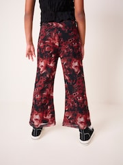Red/Black Mesh Flare Leggings (3-16yrs) - Image 3 of 6