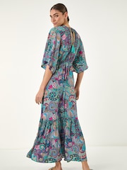 Roman Paisley Boho Maxi Dress - 圖片 3/4