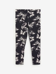Khaki Green/Charcoal Grey/Purple Butterfly Leggings 5 Pack (3-16yrs) - Image 2 of 8